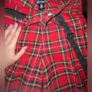 Suspender pants from hot topic, never been worn, size 7 in women’s